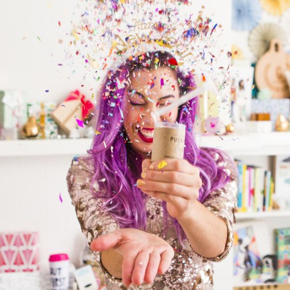 Confetti Cannon Tube - Confettis colorés pastel pour fête prénuptiale,